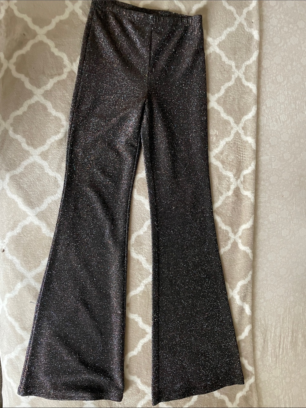 Forever 21 Black Sparkle Flare Pants